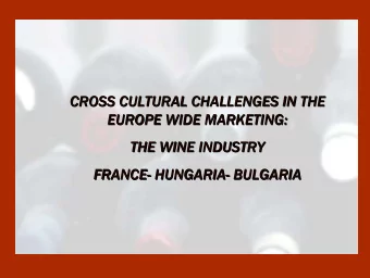CROSS CULTURAL CHALLENGES IN THE  CROSS CULTURAL CHALLENGES IN THE  CROSS CULTURAL CHALLENGES IN