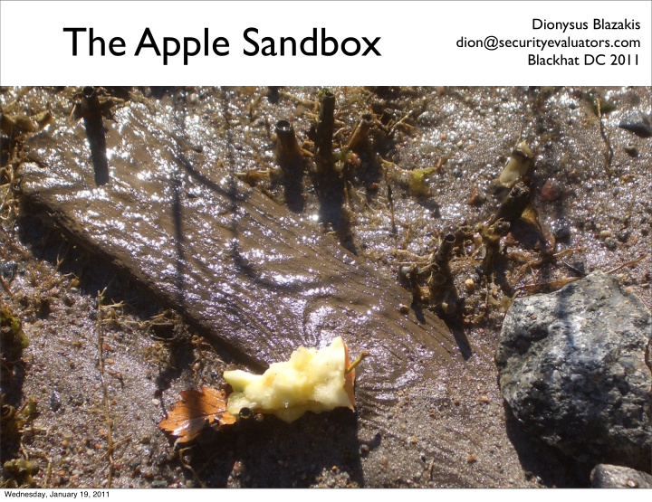 the apple sandbox