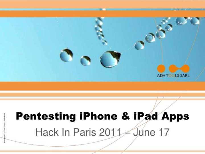 pentesting iphone ipad apps