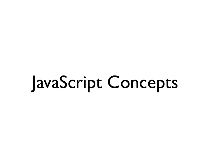 javascript concepts