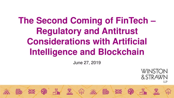 the second coming of fintech regulatory and antitrust