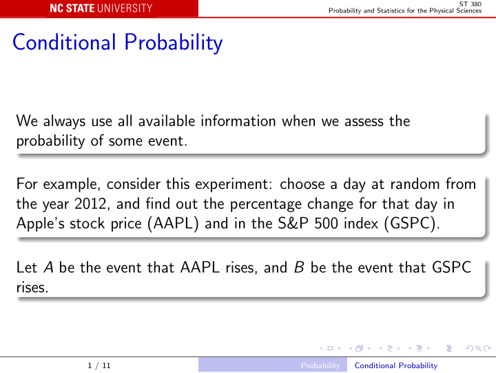 conditional probability