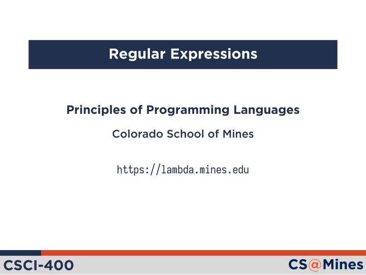 regular expressions