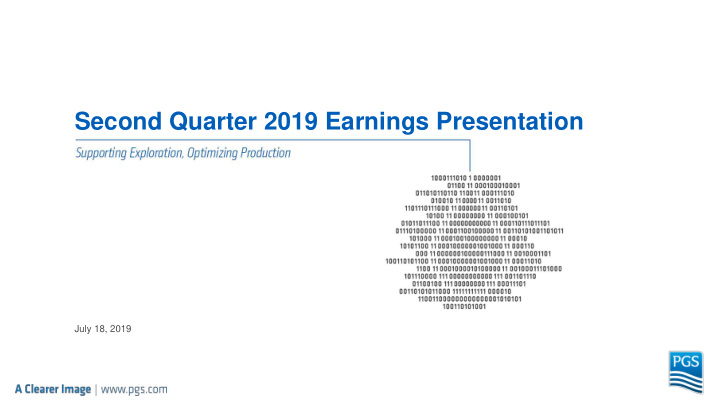 second quarter 2019 earnings presentation