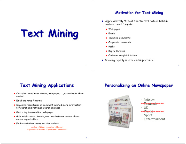 text mining text mining