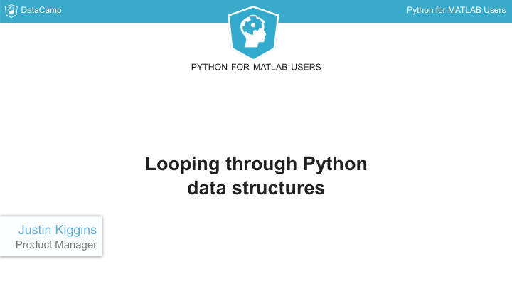 looping through python data structures