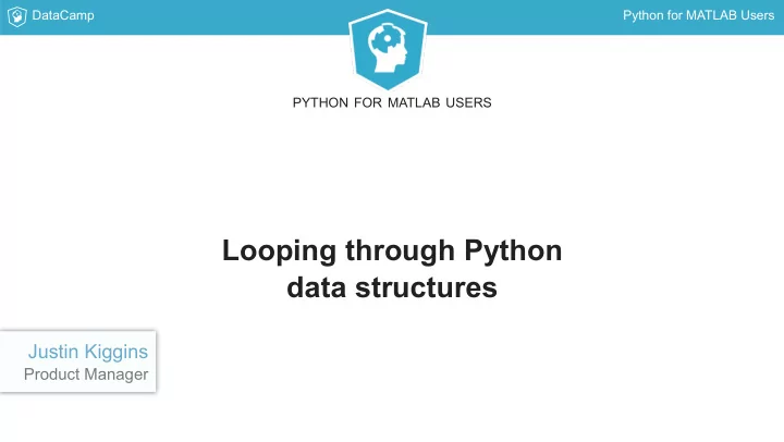 looping through python data structures