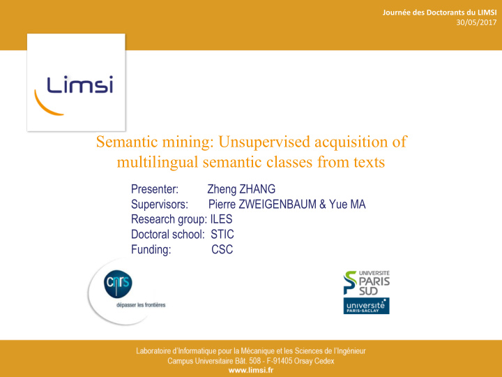 semantic mining unsupervised acquisition of multilingual