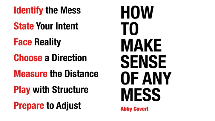 i love making sense of messes