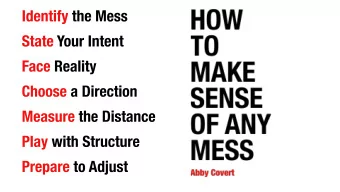 I LOVE MAKING SENSE OF MESSES.  Thinking about  INFORMATION  as a material is hard  Information can