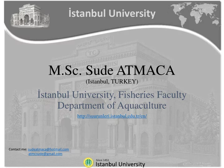 m sc sude atmaca