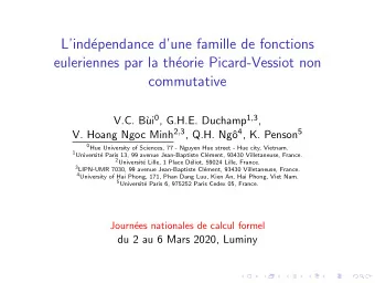 Lind  ependance dune famille de fonctions  euleriennes par la th  eorie Picard-Vessiot
