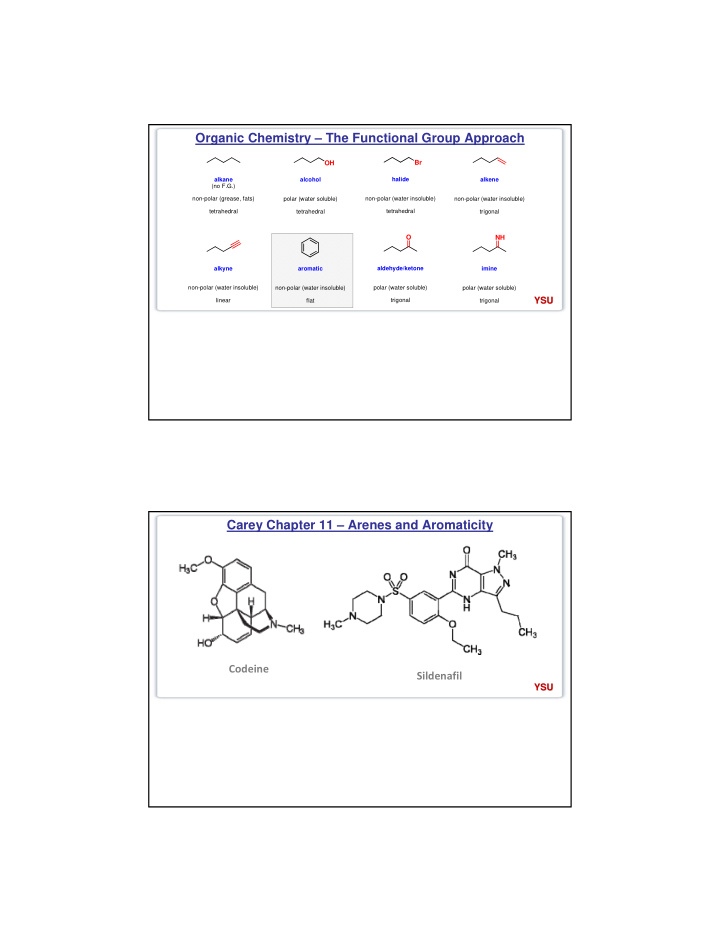 organic chemistry the functional group approach