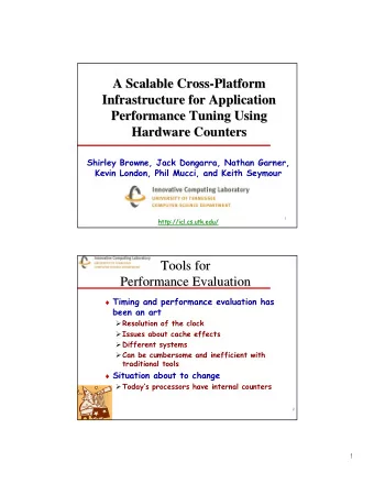A Scalable Cross-  -Platform  Platform  A Scalable Cross  Infrastructure for Application