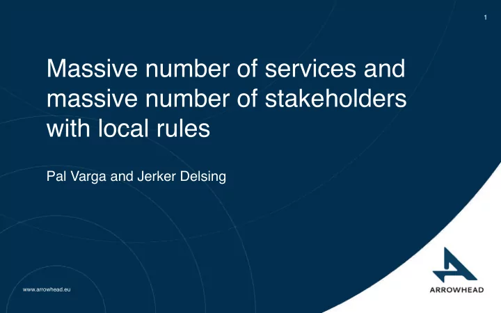 massive number of services and massive number of