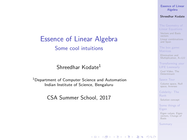 essence of linear algebra