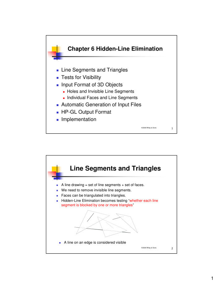 line segments and triangles