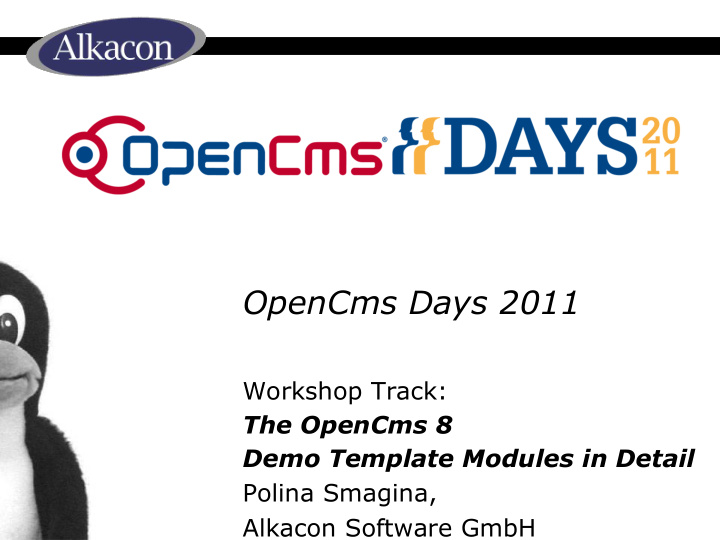 opencms days 2011