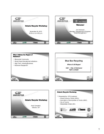 1  ORW Plastics Session &amp; Workshop  ORW Plastics Session &amp; Workshop  Todays Audience