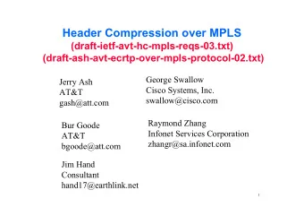 Header Compression over MPLS  (draft-ietf-avt-hc-mpls-reqs-03.txt)