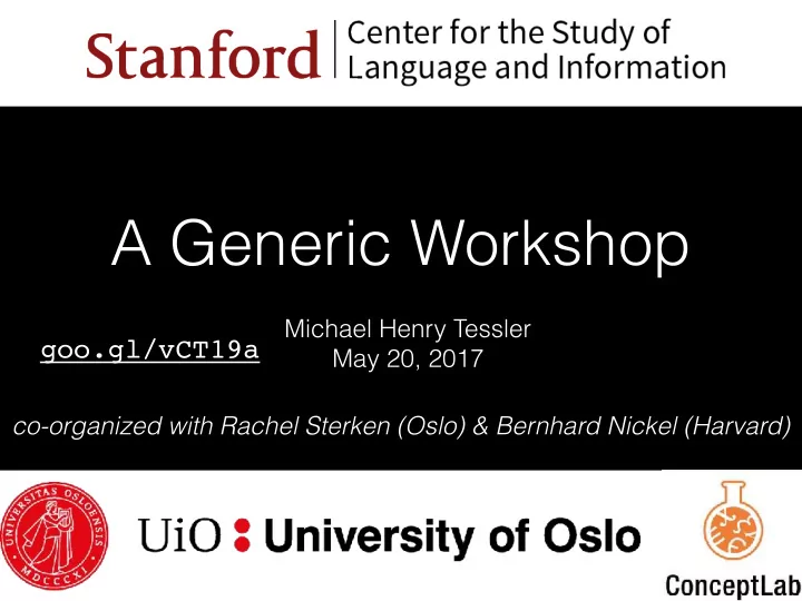a generic workshop