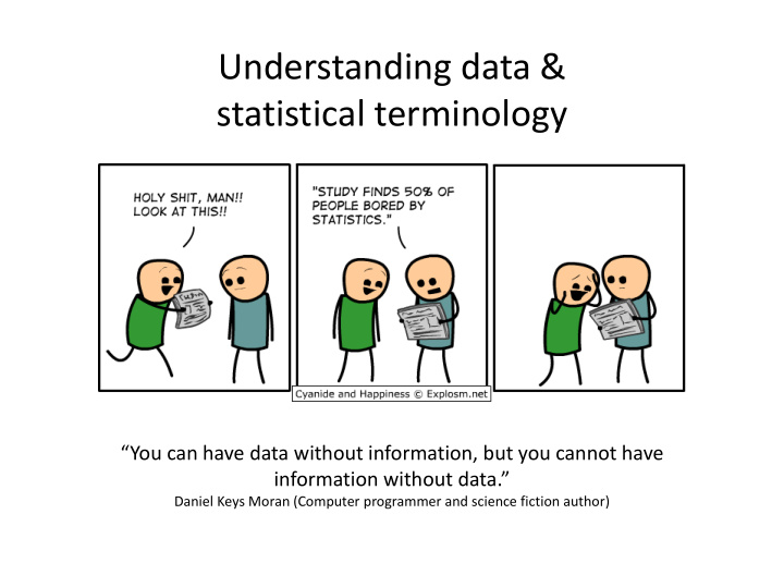 understanding data statistical terminology