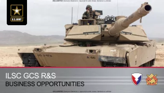 ILSC GCS R&amp;S  BUSINESS OPPORTUNITIES  UNCLASSIFIED//FOUO  1 UNCLASSIFIED : Distribution