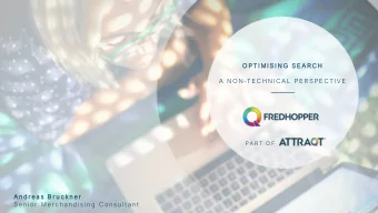 O P T I M I S I N G  S E A R C H  A  N O N -T E C H N I C A L  P E R S P E C T I V E  P A R T  O F