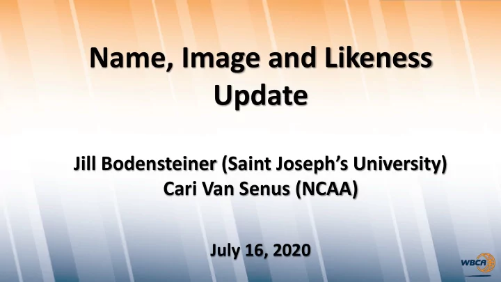 name image and likeness update