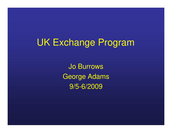 uk exchange program