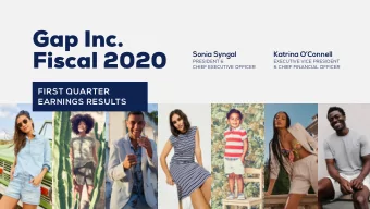 Gap Inc.  Fiscal 2020  Sonia Syngal  Katrina OConnell  PRESIDENT &amp;  EXECUTIVE VICE PRESIDENT