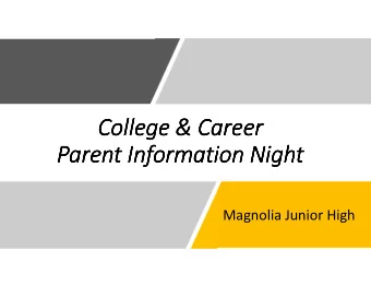 College &amp; Career  College &amp; Career  College &amp; Career  College &amp; Career  Parent