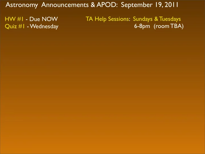 astronomy announcements apod september 19 2011