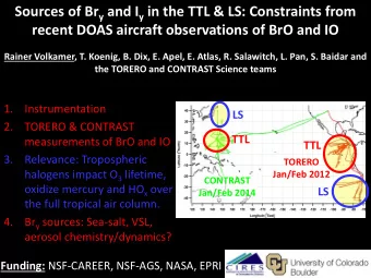Sources of Br y and I y in the TTL &amp; LS: Constraints from  recent DOAS aircraft observations of