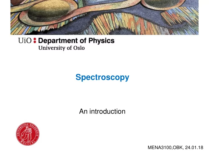 spectroscopy