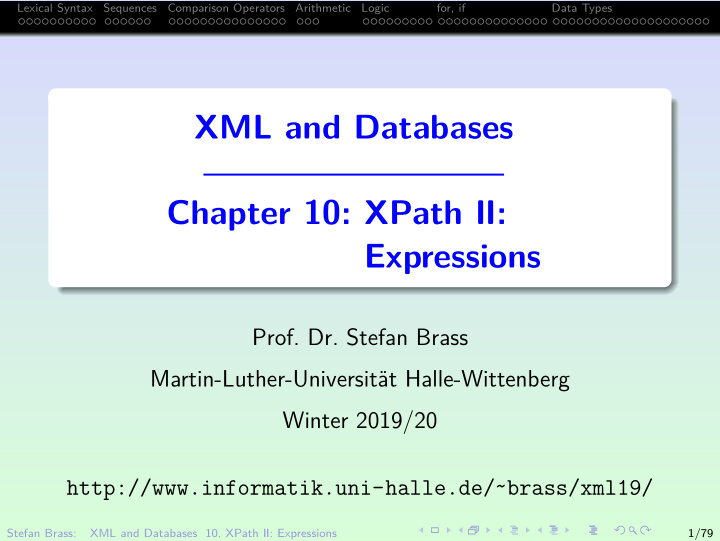 xml and databases chapter 10 xpath ii expressions