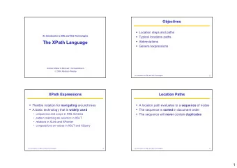 The  The XPath  XPath Language  Language  Abbreviations  General expressions  Anders Mller