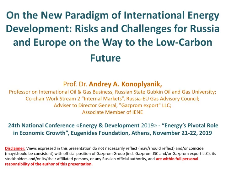 development risks and challenges for russia