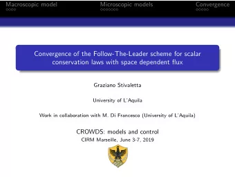 Convergence of the Follow-The-Leader scheme for scalar  conservation laws with space dependent flux