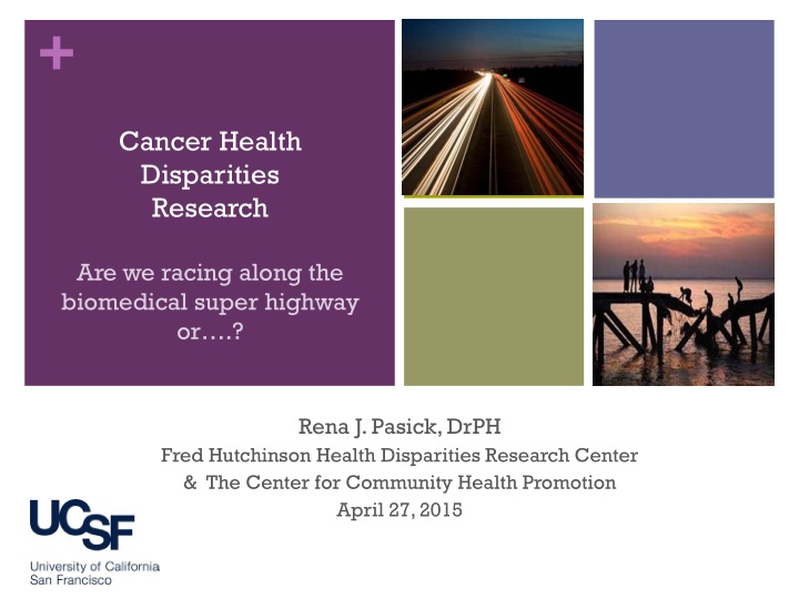 cancer health disparities research are we racing along