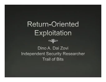 Context  Context  Context  Context  Full control of EIP no longer yields immediate  arbitrary