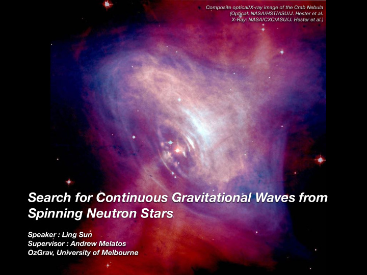 search for continuous gravitational waves from spinning