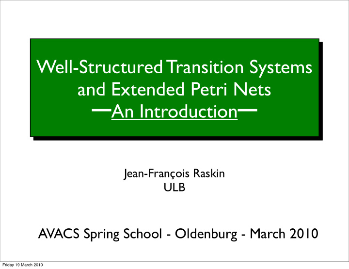 well structured transition systems and extended petri