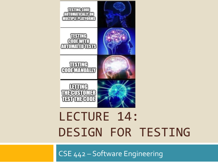 lecture 14 design for testing