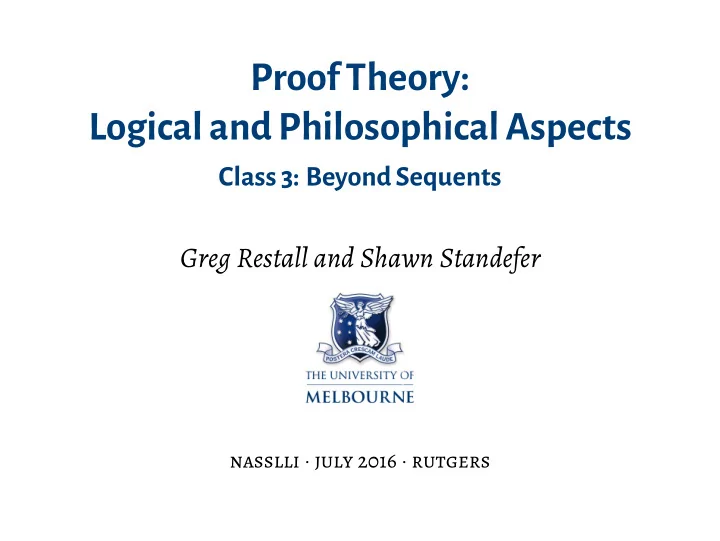 prooftheory logicaland philosophical aspects