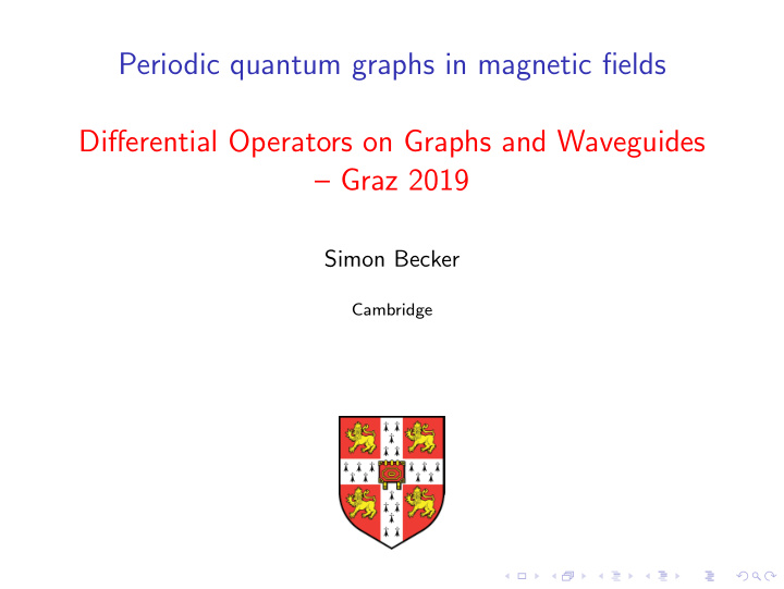 periodic quantum graphs in magnetic fields differential