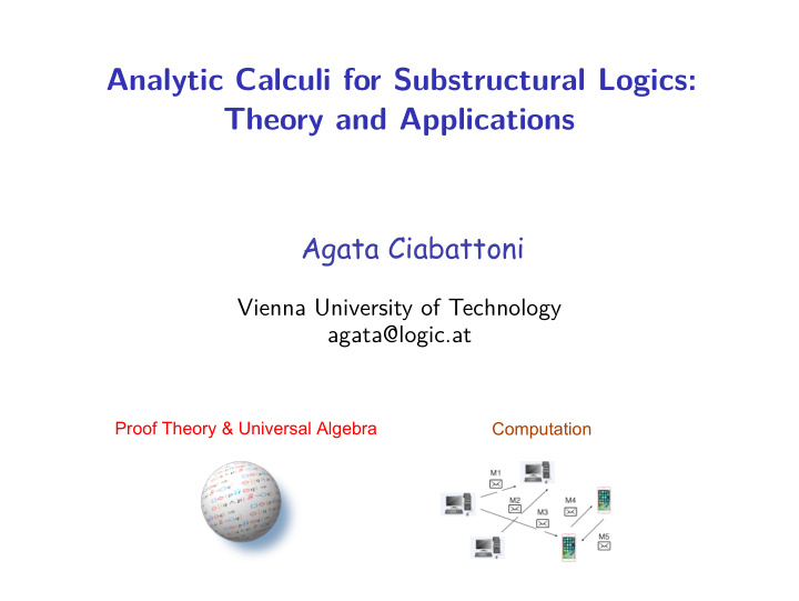 analytic calculi for substructural logics theory and