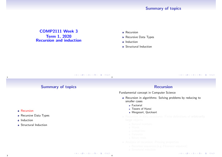 summary of topics comp2111 week 3