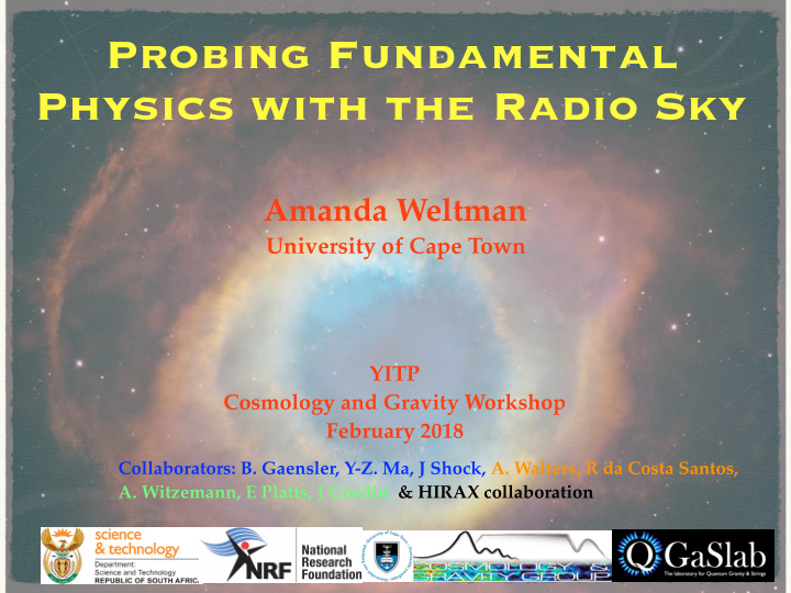 probing fundamental physics with the radio sky