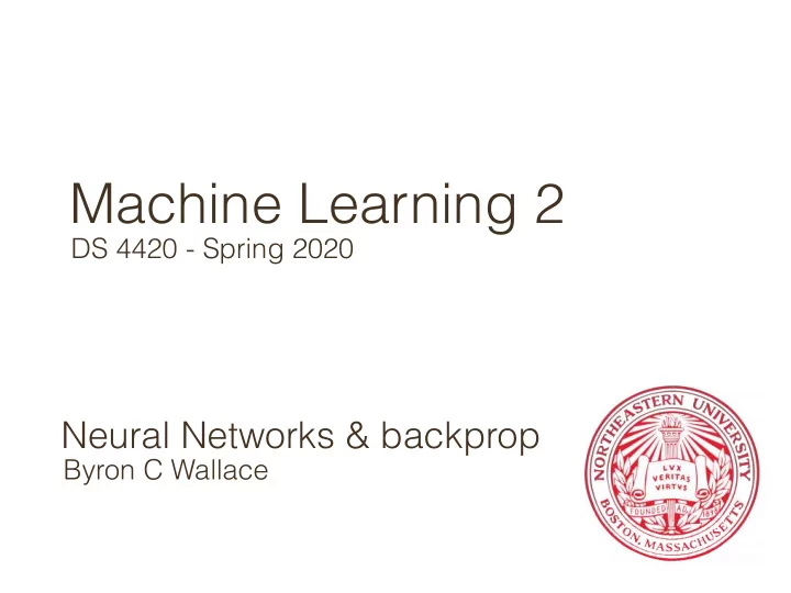 machine learning 2
